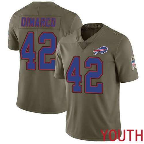 Youth Buffalo Bills #42 Patrick DiMarco Limited Olive 2017 Salute to Service NFL Jersey